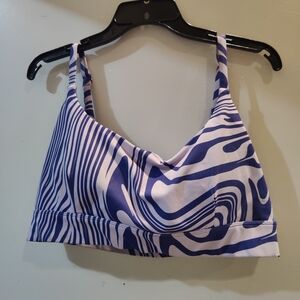 Vitality Purple & White Swirl Sports Bra
